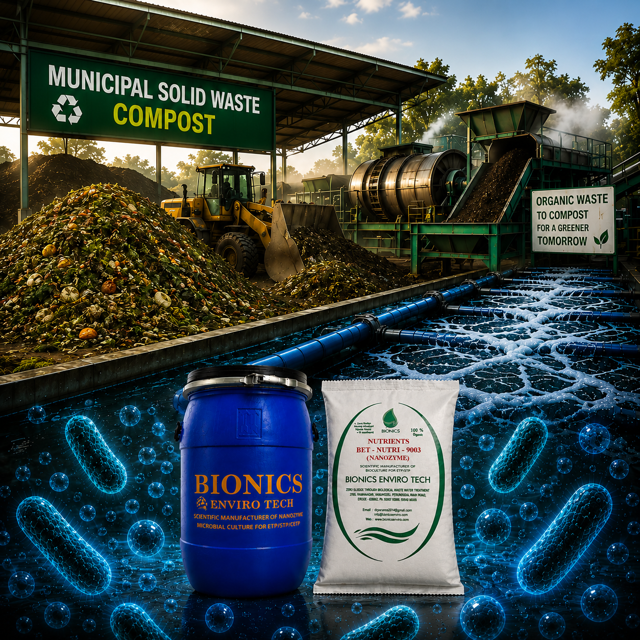 Nanozyme Culture for Municipal Solid Waste Composting using Nanozyme bioculture